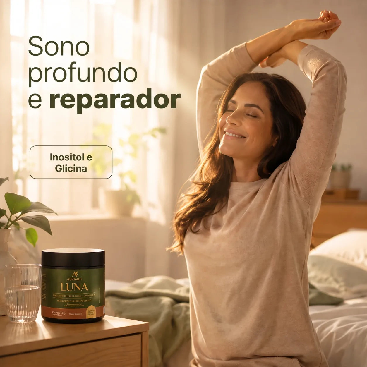 Sono profundo e reparador, com inositol e glicina — AERA40+ LUNA
